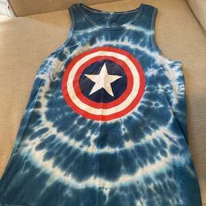 Marvel Captain America Shield Logo Navy Blue Men's Tank Top